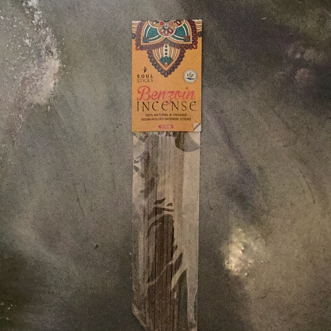 Benzoin Artisan Resin Rolled Incense Sticks 10 Sticks