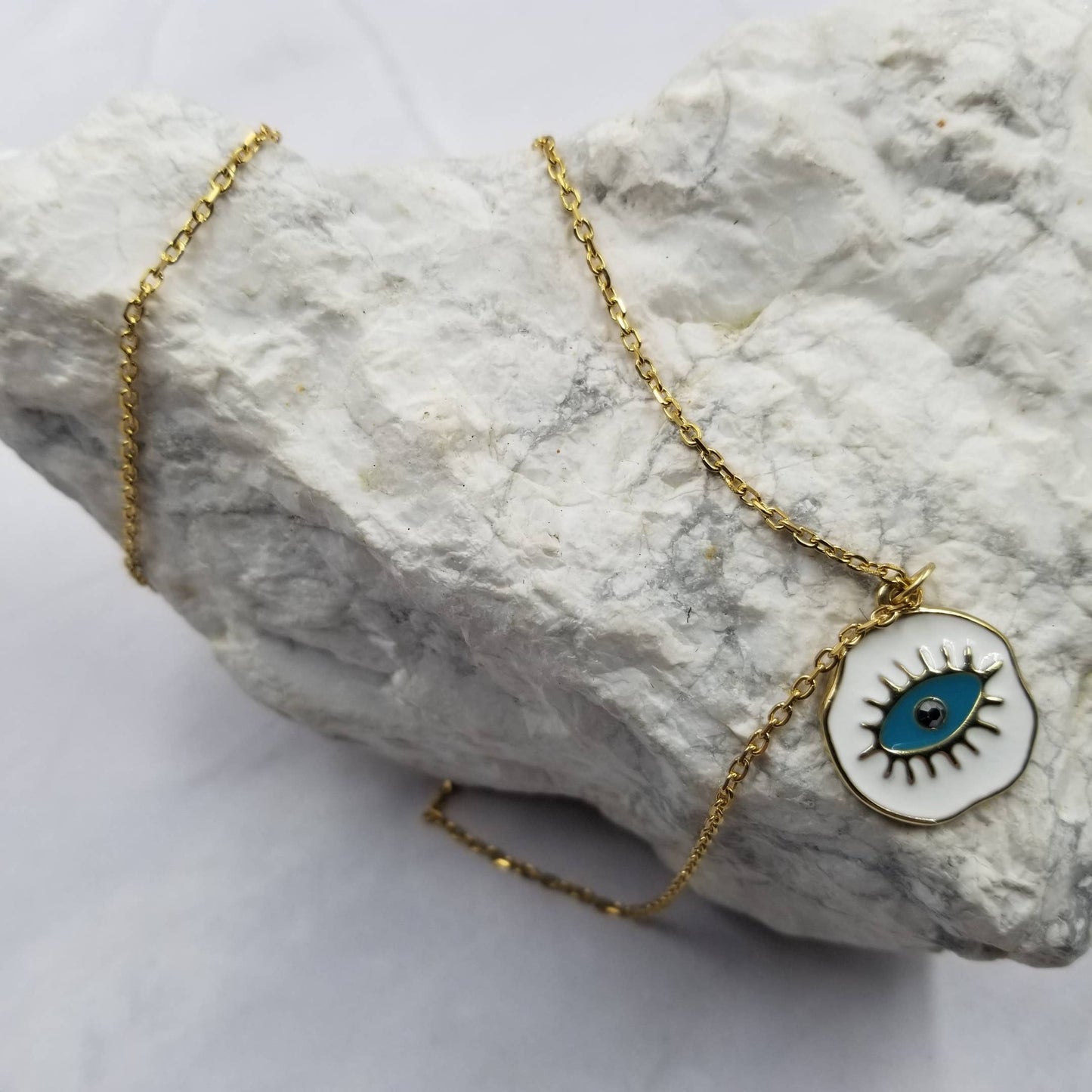 Gold Chain Evil Eye Necklace