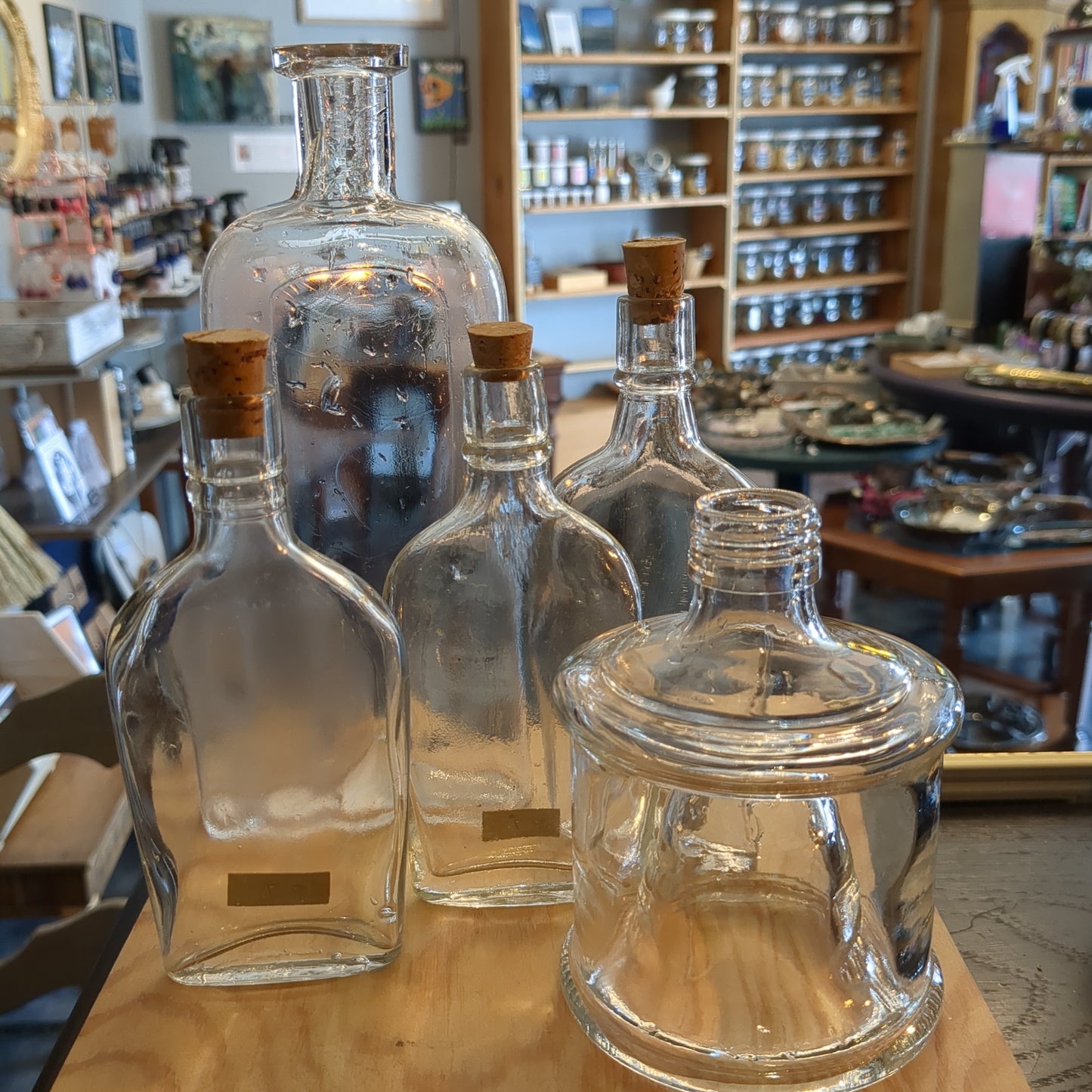Clear glass Potion bottles