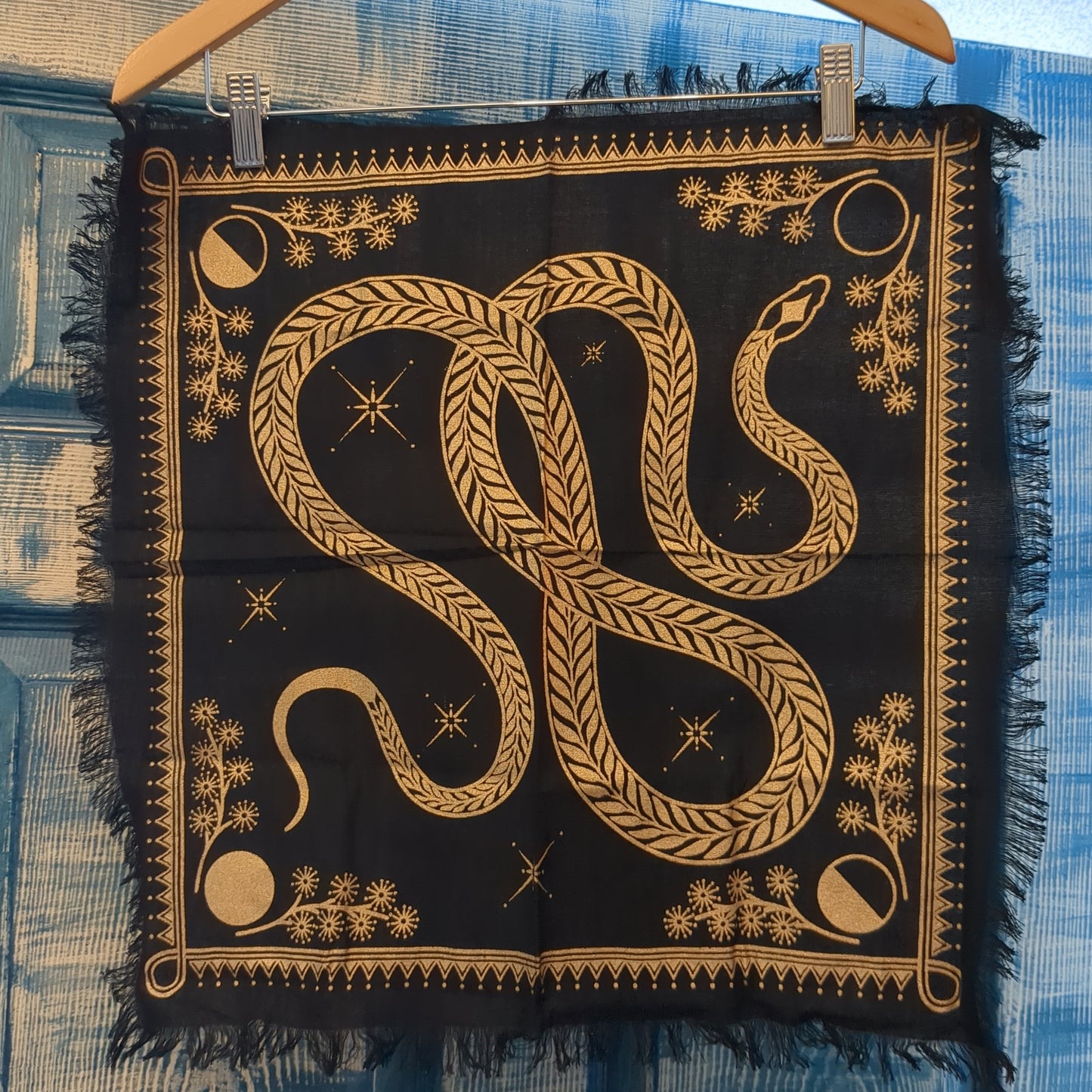 Moon Serpent altar cloth scarf