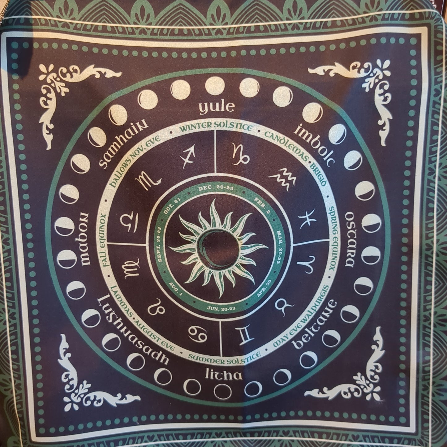 Wheel of the year altar scarf