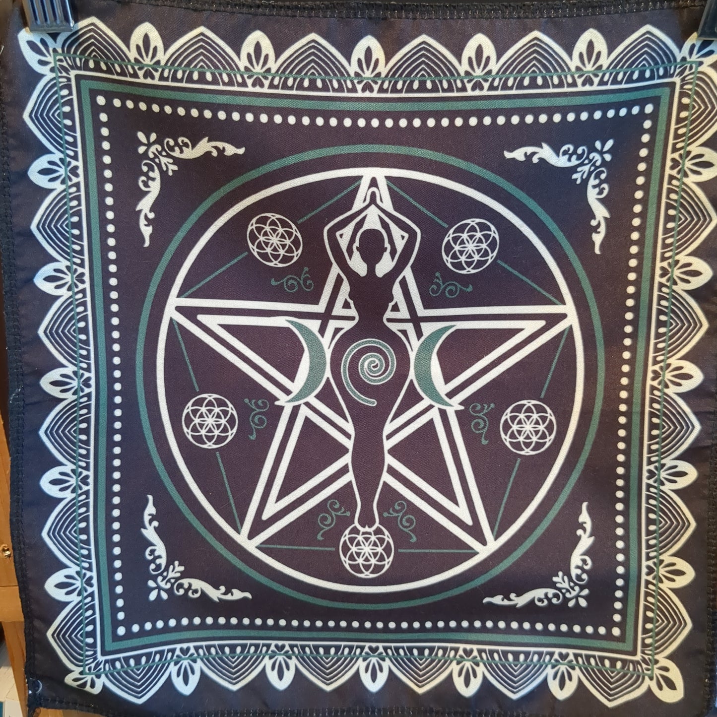 2 pack Wheel of the Year & Goddess Pentacle altar scarves