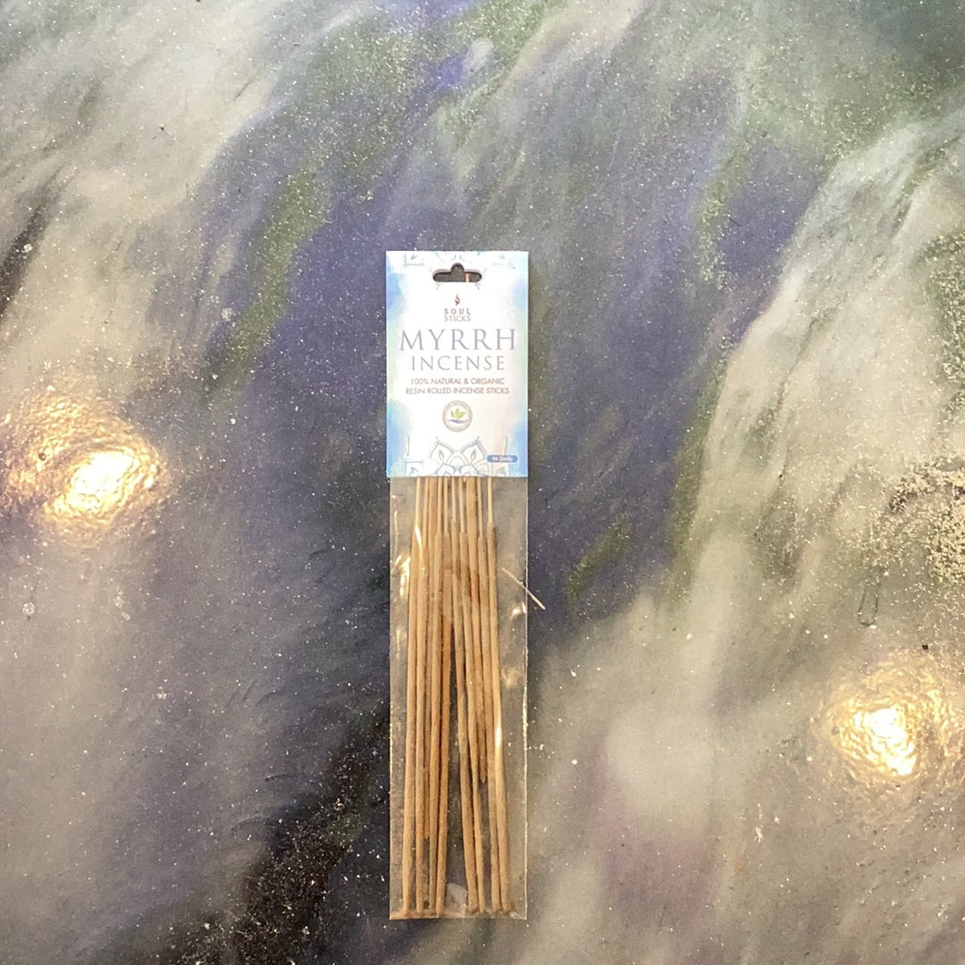 Myrrh Artisan Resin Rolled Incense Sticks 10 Sticks