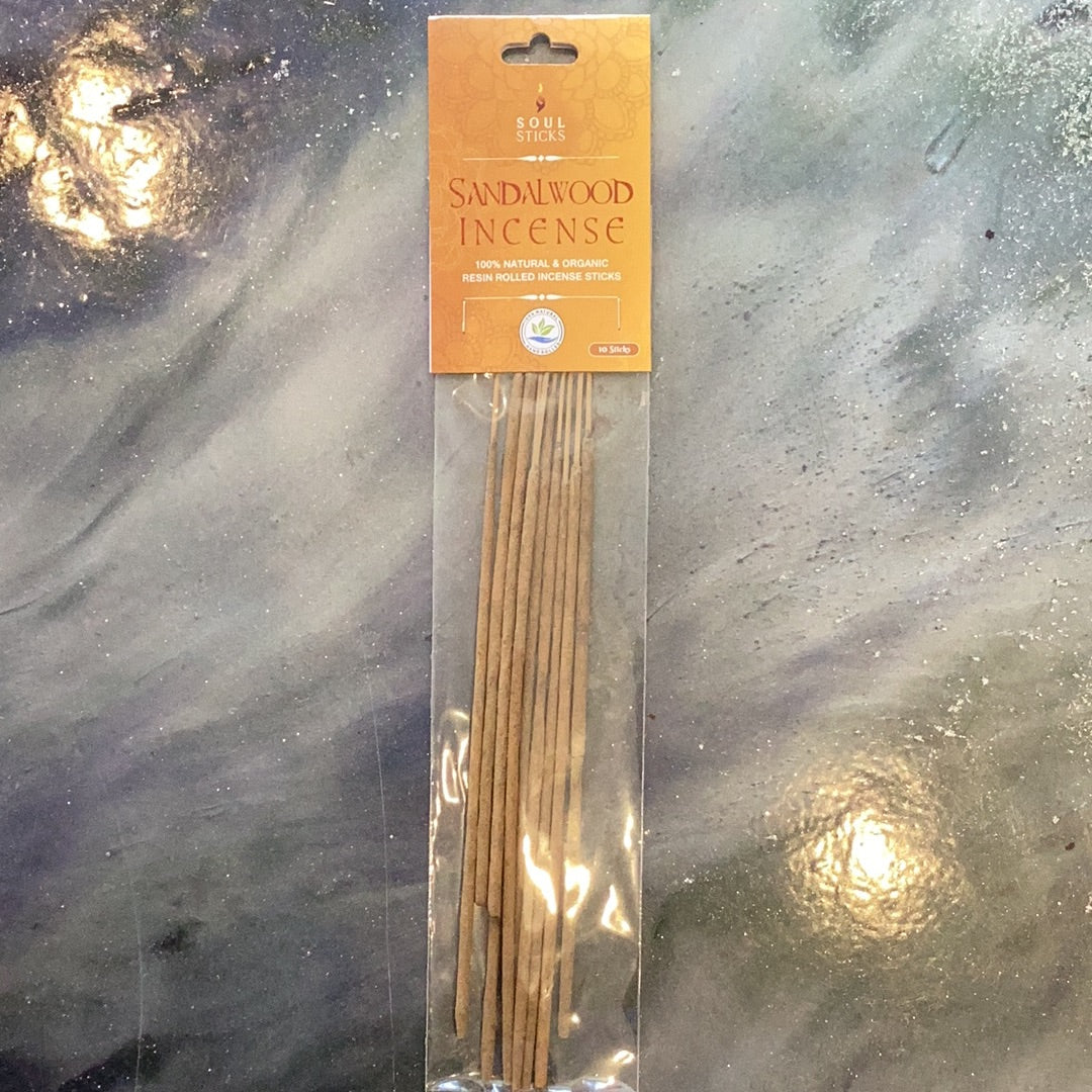 Sandalwood Artisan Resin Rolled Incense Sticks 10 Sticks