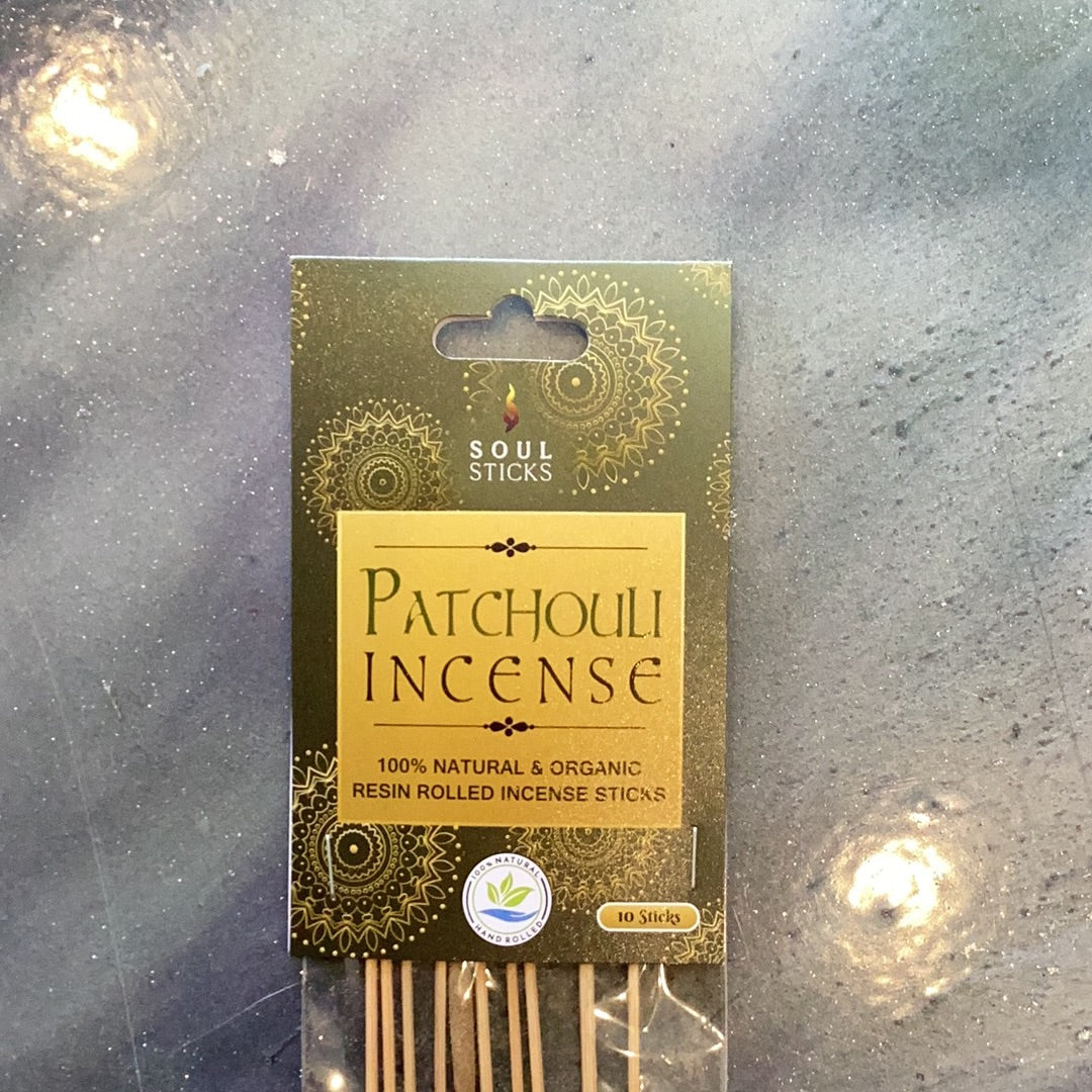Patchouli Artisan Resin Rolled Incense Sticks 10 Sticks
