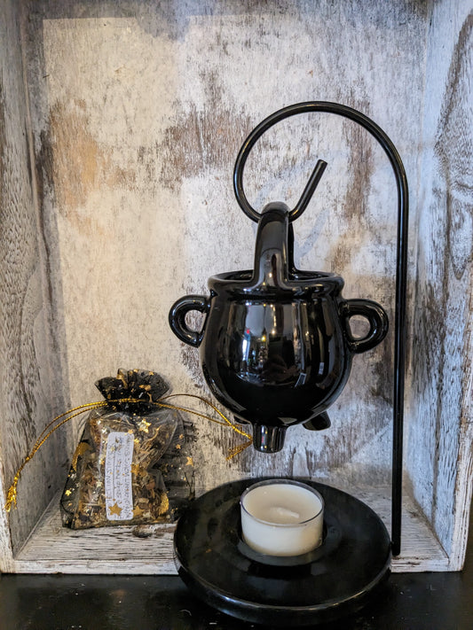 Cauldron diffuser warmer for incense, wax, essential oil, herb simmer