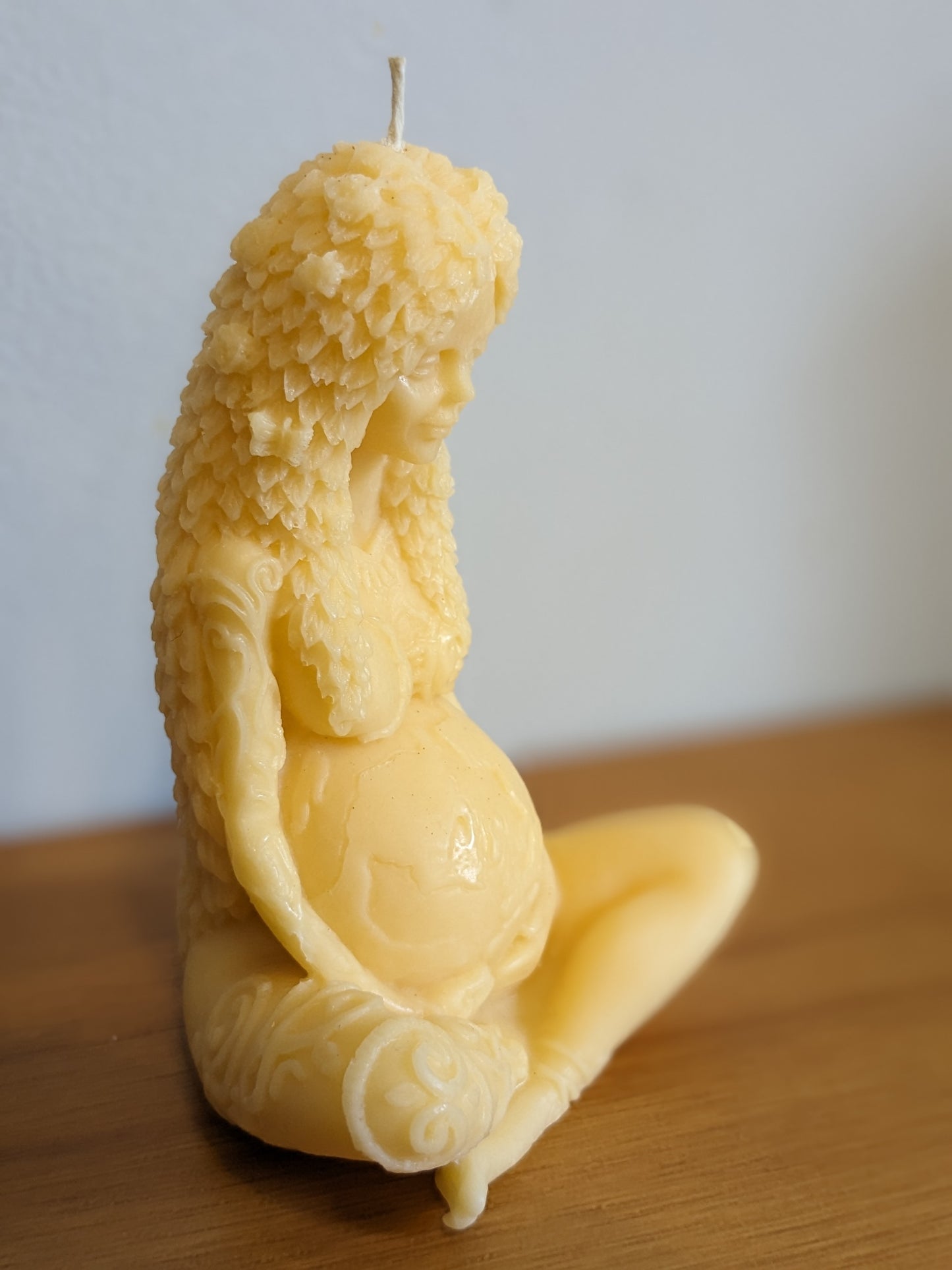 Gaia Mother Earth Pregnant Goddess Candle by Melinda