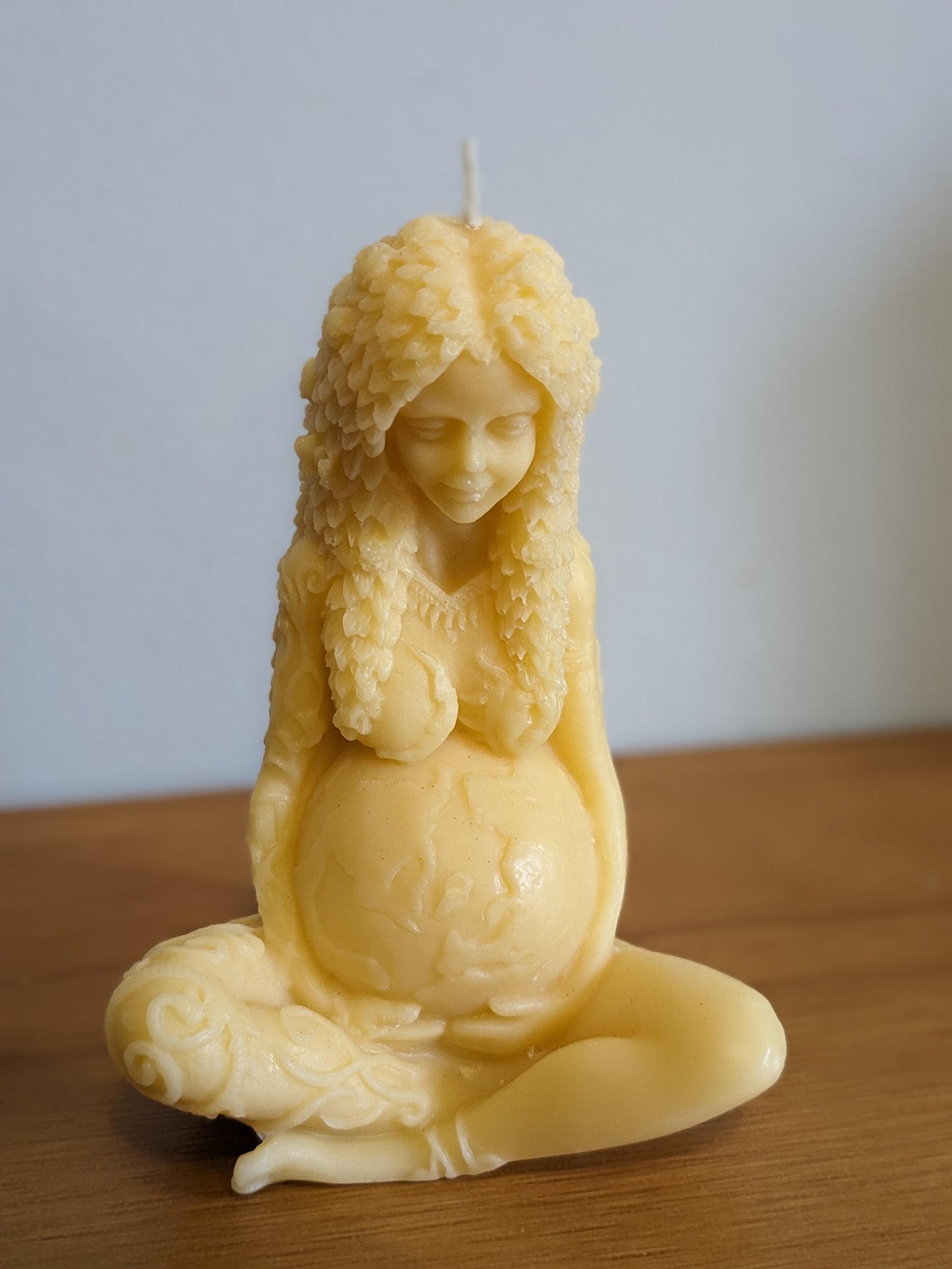 Gaia Mother Earth Pregnant Goddess Candle by Melinda