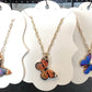 Butterfly necklace gold chain