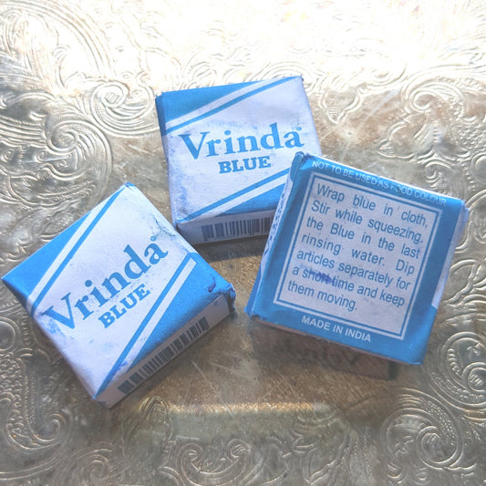 Vrinda Blue Bluing Squares/Anil (pack of 3)