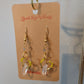 Quartz with Yellow Beads Dangle - Gold