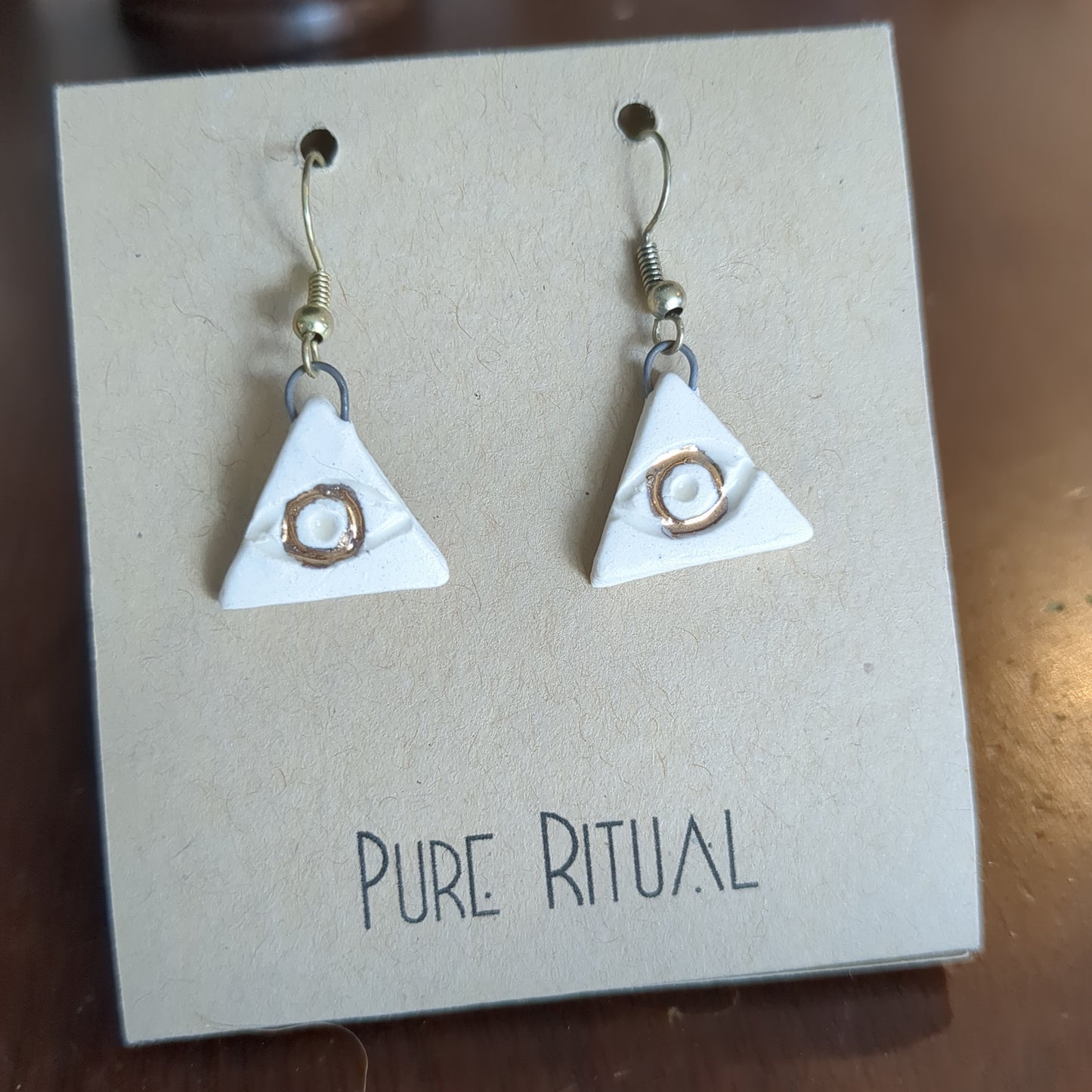 Pyramid dangle earrings
