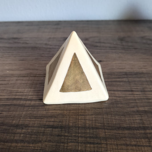 Mini pyramid white and gold