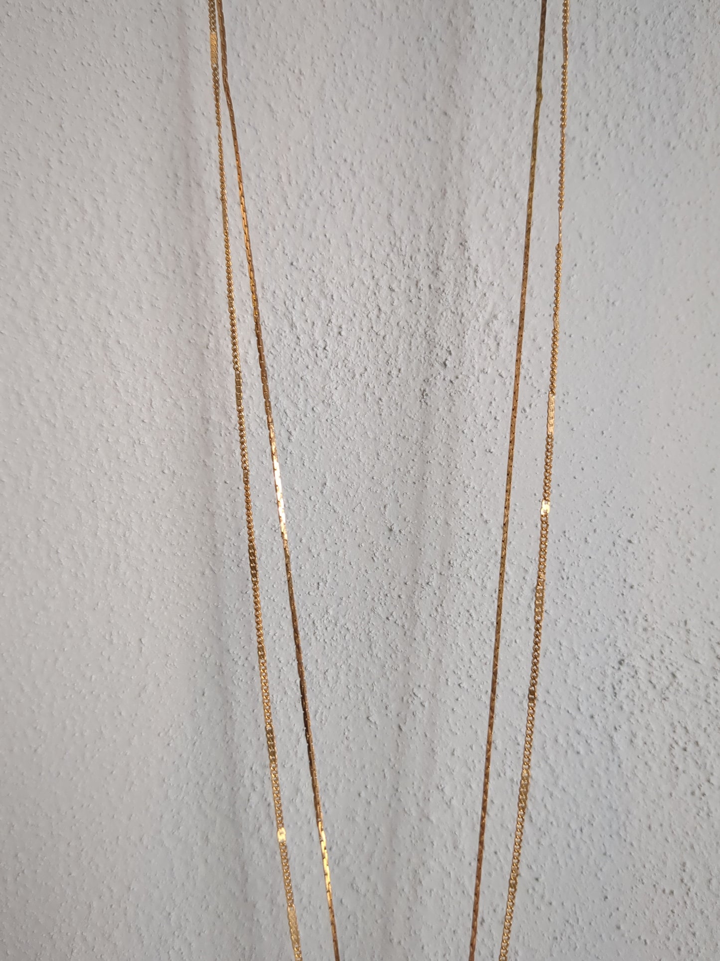 Vintage look gold tassel necklace with white stone