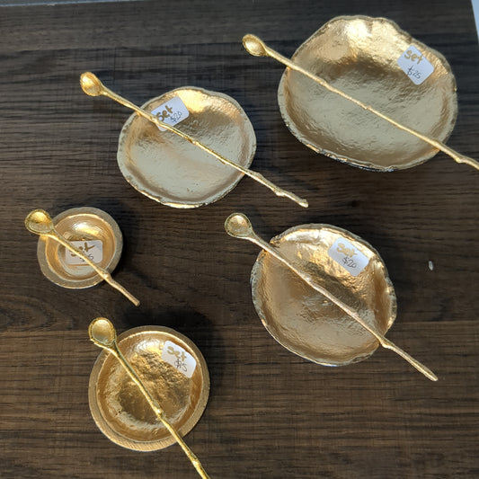 Gold Altar Spoon and Bowl Set