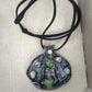 Sea witch pendant with glass art cabochon