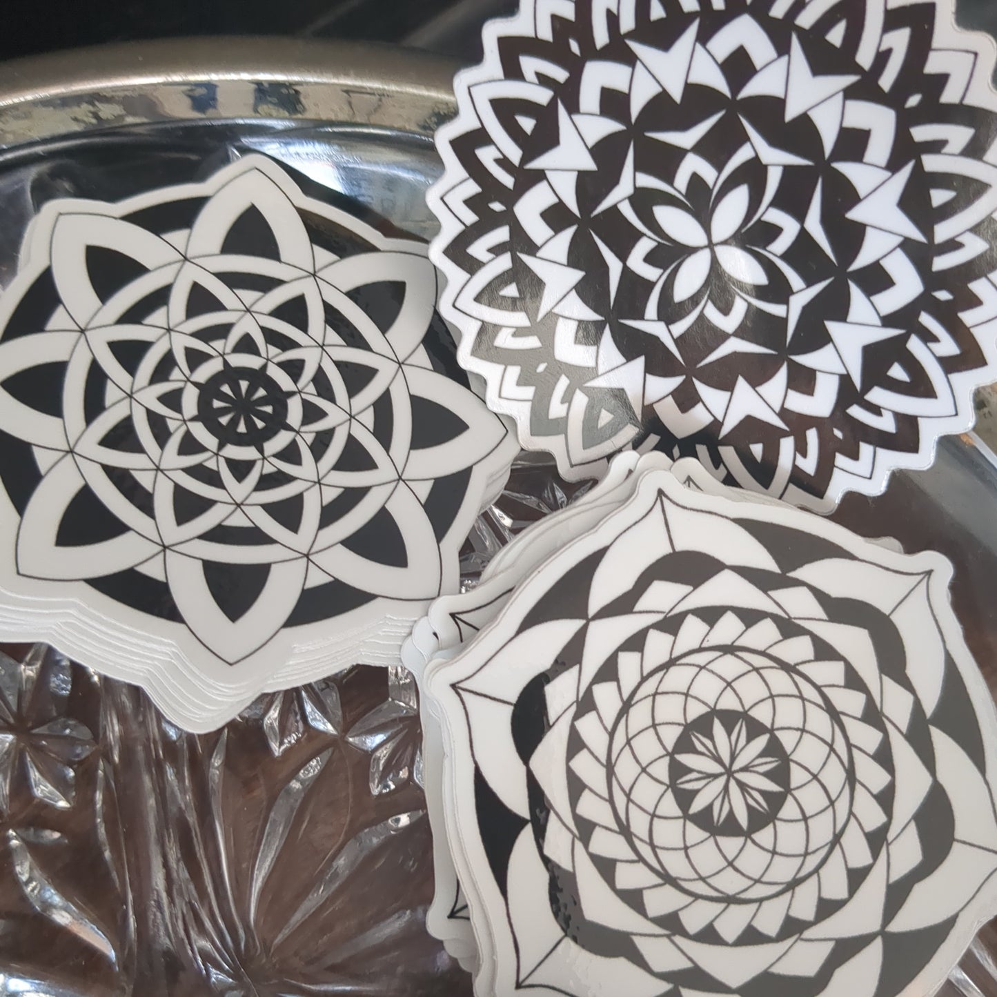Mandala stickers infused with reiki by Andrew Phillips