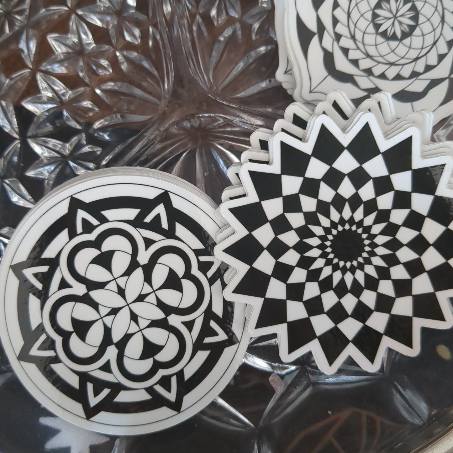 Mandala stickers infused with reiki by Andrew Phillips