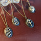 Gothic skeleton pendants brass chain