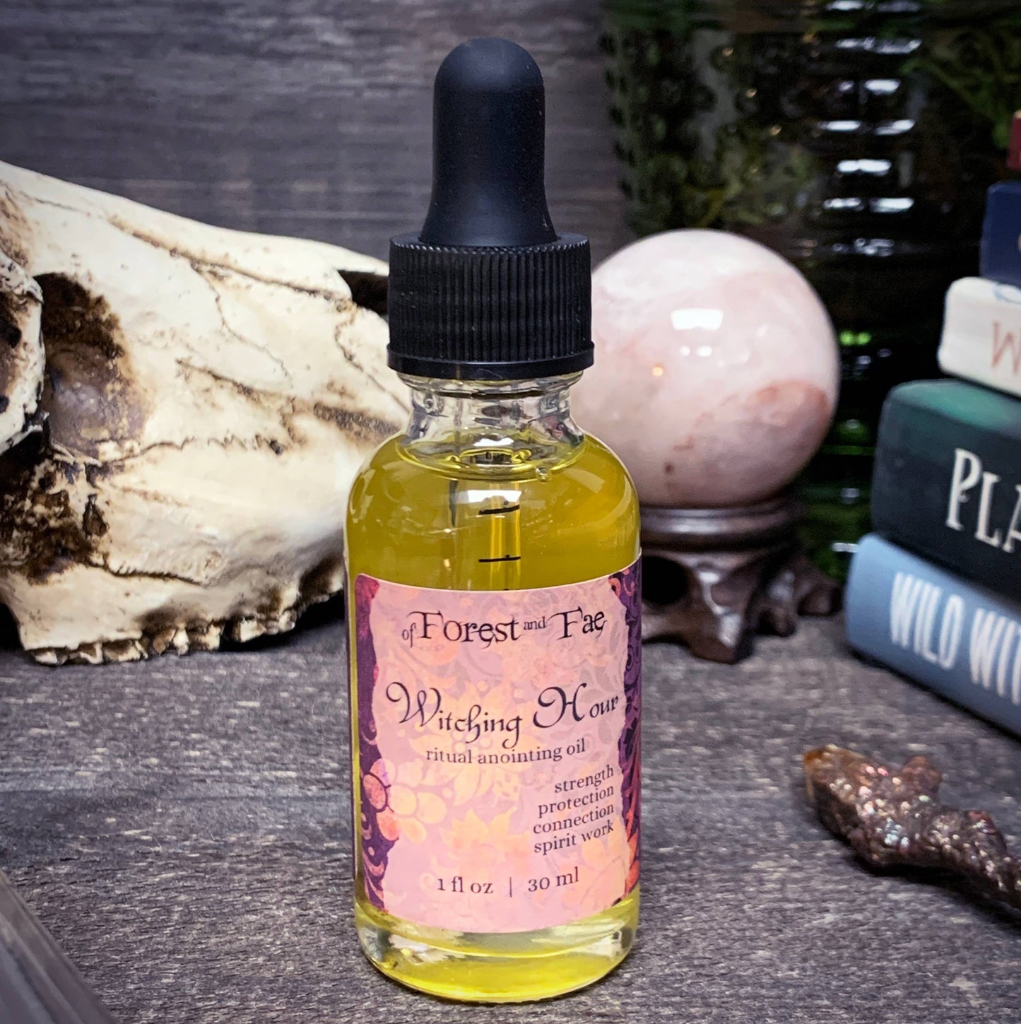 Witching Hour Sacred Ritual Oil • Herb Infused Altar Oil