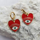 Heart Evil Eye Earrings